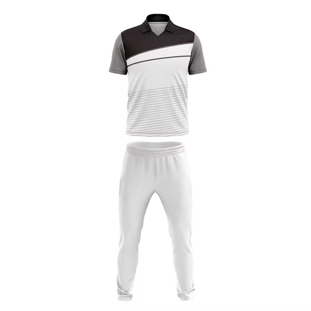 Wholesale Custom design cricket uniform set polyester digital sublimated cricket long pants and cricket jersey