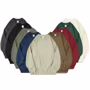High Quality 100% Cotton Custom Logo Embroidered Men's Crewneck Sweatshirt Unisex Oversized Hoodie with Excellent Comfort Style